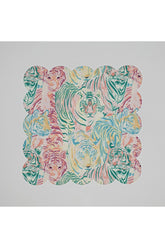 Pastel Kaplan Desenli Dijital Baskılı Lazer Kesim Kokteyl Peçetesi